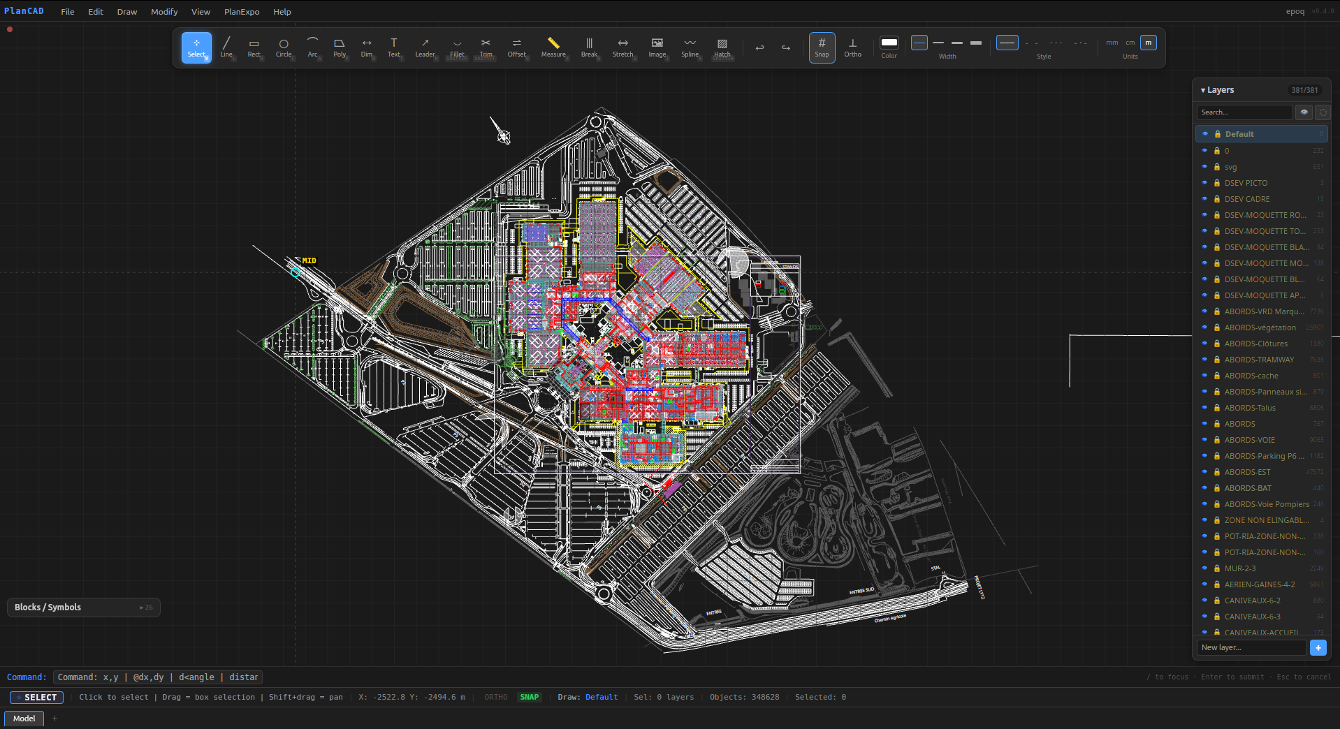 Import DXF dans PlanCAD
